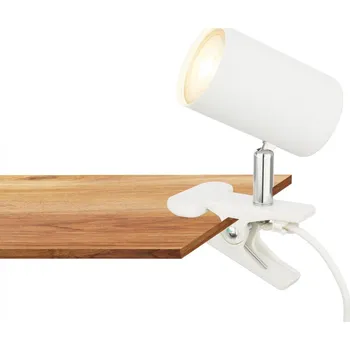 Lampička BRILONER Klem lampička na stůl, nastavitelná, s klipsem, bílé 2766016