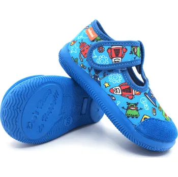 Chlapecké bačkory Milami 226-6ROBOT Blue 25, Vnitřní délka boty: 16,1 cm, Vnitřní šířka boty: 6,8 cm