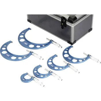 Posuvné měřítko Dasqua 4111-8215 sada třmenových mikrometrů s kontrolním měřítkem 0 - 150 mm DIN 863