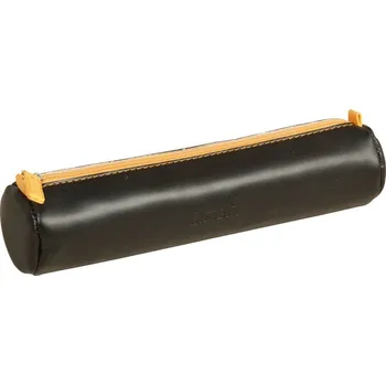 Penál Kulatý penál Rhodiarama Černý italská koženka