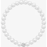 Preciosa Perlový náramek Velvet Pearl s voskovými perlemi Preciosa, bílý