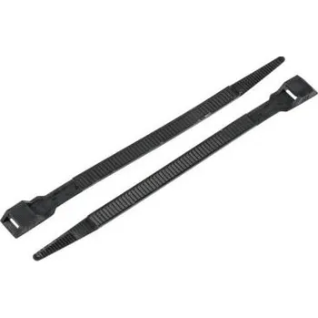 Organizace kabelů Kabelová vázací páska Double Locking Cable Tie 300mm 9 mm Černá Nylon 66 RS PRO