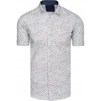 Pánská košile DStreet pánská košile casual KX1059 krátký rukáv slim střih bavlna velikost XXL