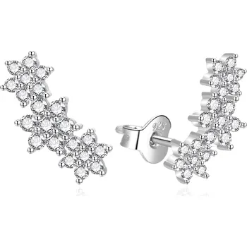 Náušnice Kytičkové podélné náušnice se zirkony AGT-E023PW Agato