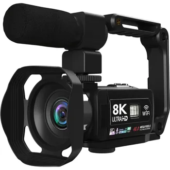 Digitální kamera Ruční kamera 8K 48 MP 126 × 58 × 57 mm 3" dotykový LCD otočný displej 18x digitální zoom Wi-Fi HDMI DV kamera