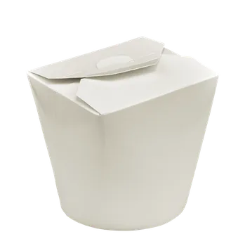 Jednorázové nádobí EcoPack Papírový box na jídlo 450 ml bílý bal/50 ks