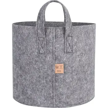 Dirt Bag Grey textilní květináč 33x30 cm - 26.5 L (Textilní květináč s úchyty v šedé barvě je ideální řešení pro pěstitele, kteří hledají všestrannost a efektivitu. Tyto prodyšné pěstební vaky z tkaniny pokračují v tradici podpory zdravějšího kořenového)