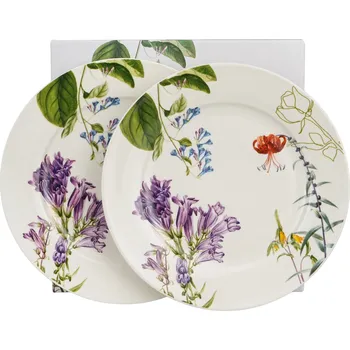 Talíř DUO KWIATY CLASSIC Sada porcelánových dezertních talířů Barwy Natury 19,2 cm 2 ks.