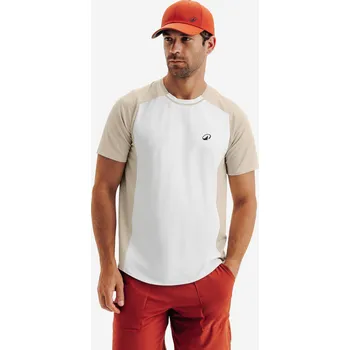 Pánská móda KUIKMA Pánské tenisové tričko Dry 2XL BÉŽOVÁ|BÍLÁ