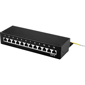 Switch Renkforce 12 portů síťový patch box CAT 6 1 U osazený