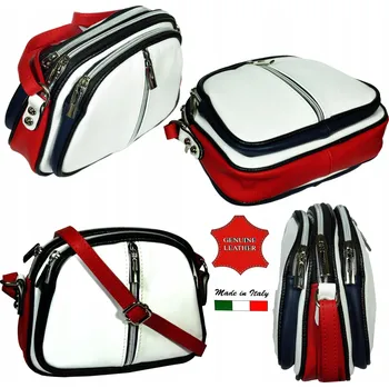 Kabelka Dámská kožená kabelka malá italská měkká kůže 3 komory kabelka přes rameno