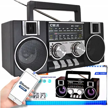Radiomagnetofon Radiomagnetofon Ghettoblaster Kazeta USB Rádio MP3