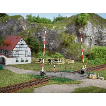 Přejezd s mechanickými závorami H0 - Auhagen 41604