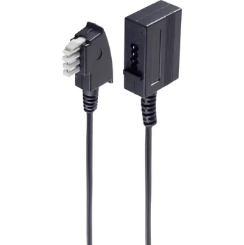 Shiverpeaks telefonní kabel [1x telefonní zástrčka TAE-N - 1x RJ11 zásuvka 6p4c] 15 m černá