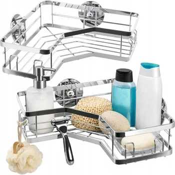 Drátěná police Rohová koupelnová polička AWD INTERIOR samolepicí 1881