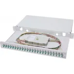 Przełącznica światłowodowa/panel krosowy z wyposażeniem 19 cali 1U, 24x LC duplex, OM3, zawiera pigt