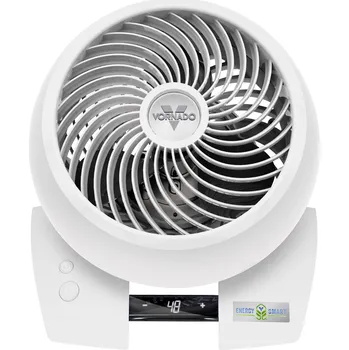 Teplovzdušný ventilátor Vornado 6303DC podlahový ventilátor 3 W, 17 W, 52 W (Ø x v) 25 cm x 366 mm bílá (hedvábně matná) LED displej, s dálkovým ovládáním, s časovačem