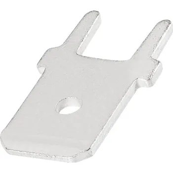 TE Connectivity 726386-2 faston zástrčka pro připájení do DPS Šířka zástrčky: 6.3 mm Tloušťka konektoru: 0.8 mm 180 ° bez izolace kov 1 ks