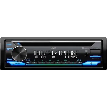 Autodíl JVC DAB+, FM autorádio s CD, Bluetooth, usb,AUX, odním.panel, multicolor, KD-DB922BT
