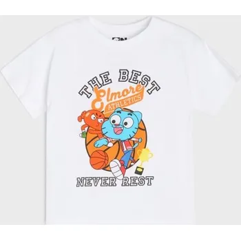 Dětská móda Sinsay - Bavlněná košilka s potiskem The Amazing World of Gumball - bílá - 968DX-00X - 968DX-00X-122