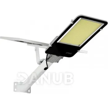 LED solární pouliční lampa - 2000W - 6500K + dálkové ovládání - bílá