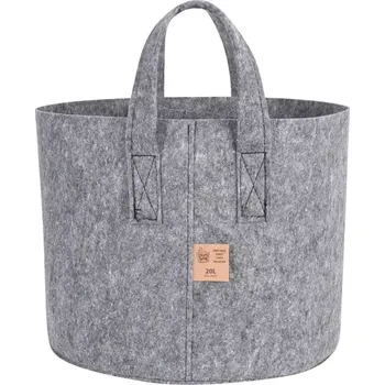 Dirt Bag Grey textilní květináč 30x24 cm - 20 L (Textilní květináč s úchyty v šedé barvě je ideální řešení pro pěstitele, kteří hledají všestrannost a efektivitu. Tyto prodyšné pěstební vaky z tkaniny pokračují v tradici podpory zdravějšího kořenového)