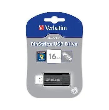 USB flash disk USB FD 16GB PINSTRIPE BLACK VERBATIM