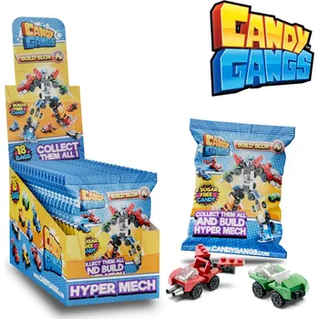 Bonbon DISKONT CG skládací kostky - auta hyper mech s cukrovinkou 1g