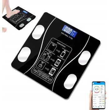 Osobní váha ANALYTICKÁ KOUPELNOVÁ VÁHA BMI BLUETOOTH SMART S LCD DISPLEJEM