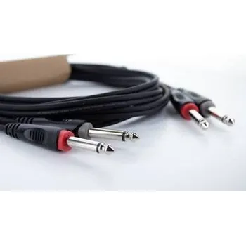 Audio kabel Cordial 14846 jack audio kabel [2x jack zástrčka 6,3 mm (mono) - 2x jack zástrčka 6,3 mm (mono)] 6 m černá PVC plášť, dvoužilové vedení