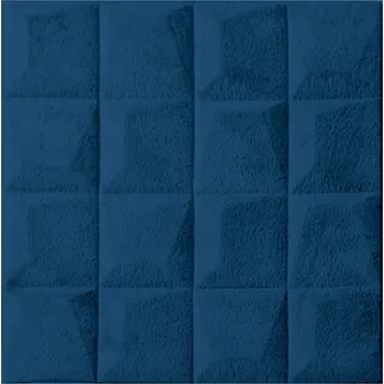 Obraz HCS deco 3D samolepicí stěnové čtverce námořnická modrá kostky samet