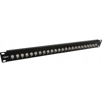 Patch panel Patch panel s konektory typu F, osazený, 1U, 24 portů, 19" ALANTEC