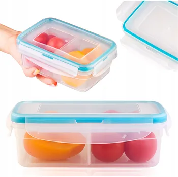 Dóza na potraviny OBĚDOVÝ BOX 400 ml pro uchovávání potravin s přihrádkami, HERMETICKÝ