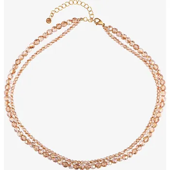 Náhrdelník Preciosa Náhrdelník z pozlacené chirurgické oceli Honeymoon s perlemi z českého křišťálu Preciosa, celsian