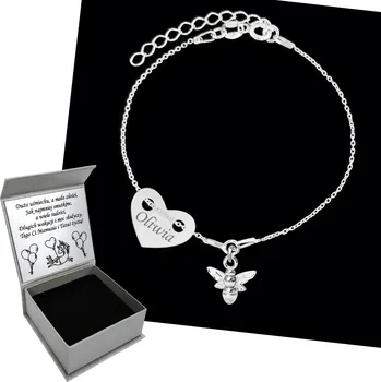 Náramek Náramek pro dítě se jménem Včelka GRAVÍROVÁNÍ stříbro 925