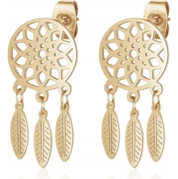 Náušnice Zlaté Náušnice lapač snů Sajbazar 3 cm