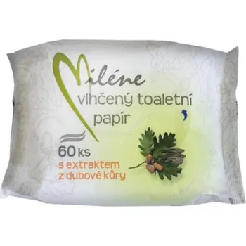 Toaletní papíry MILÉNE VLHČENÝ TOALETNÍ PAPÍR S EXTRAKTEM Z DOBOVÉ KŮRY 60 KS