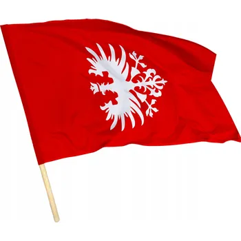 Obraz Vlajka Velkopolského povstání ManufakturaFlag 112x70 cm - Orel v koruně