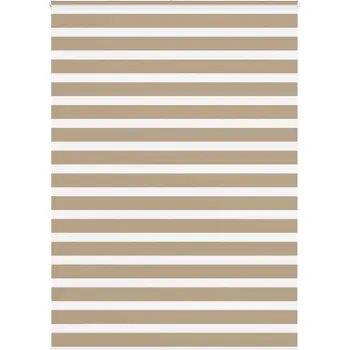 Roleta vidaXL Zebra roleta 155x200 cm šířka látky 150,9 cm polyester [4014792] Barva: sand brown