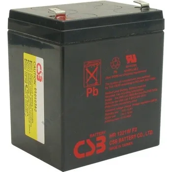 Záložní baterie Gelový akumulátor AGM CSB HR1221WF2 12V 5,1Ah s konektory T2
