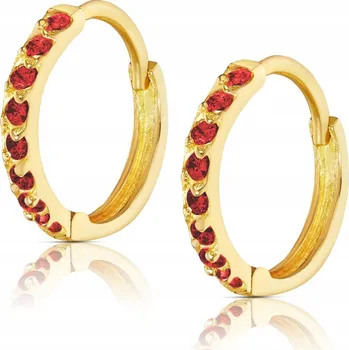 Náušnice Zlaté náušnice Princess Sparkle s rubínem ryzosti 585