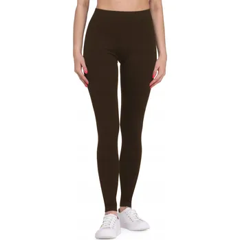 Dámské legíny Dámské dlouhé legíny legíny viskóza BLV50-147 Hnědá XL