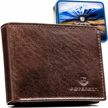 Peněženka Peterson pánská peněženka z přírodní kůže hnědá - muž