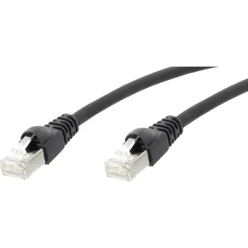 Datový kabel Telegärtner 100008267 RJ45 síťové kabely, propojovací kabely CAT 6A S/FTP 2.00 m černá samozhášecí, s ochranou, samozhášecí, bez halogenů, UL certifikace 1 ks