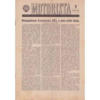 Neuveden Motorista č.6 Stav: Použité zboží - jako nová