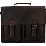 Pánská kožená aktovka tmavě hnědá - Greenwood Belver hnědá