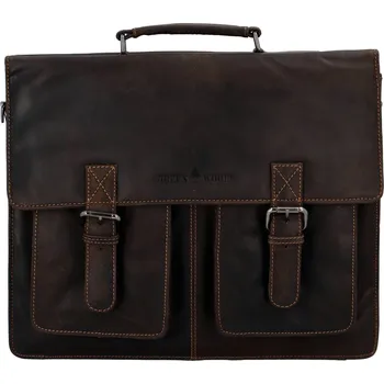 Pánská aktovka Pánská kožená aktovka tmavě hnědá - Greenwood Belver hnědá