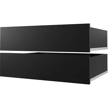 Šatní skříň Sada zásuvek 2ks - Do šatních skříní s posuvnými dveřmi 120-200cm | Černá