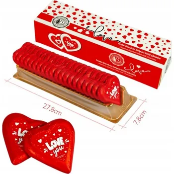 Čokoláda Mléčná čokoláda s lískooříškovou krémovou náplní Srdce [Bolci, 21 g]