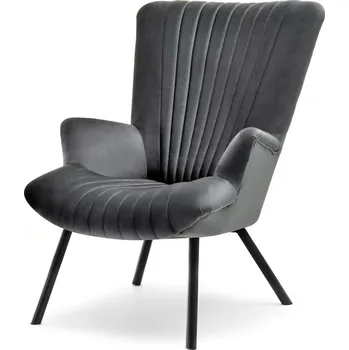 Křeslo Mebel Partner Lanzaris (grafitová + černá)